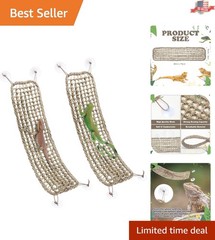 Versatile Reptile Habitat Accessories – 2 Large Hammocks for Lizards & Turtles