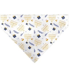 Hanukkah Menorah Dog Bandana Slip On Collar Scarf Holiday Gifts Design White