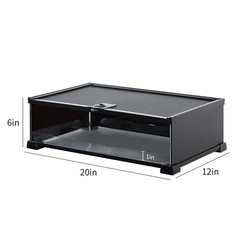 REPTIZOO Small Reptile Tank 20″ x 12″ x 6″ Glass Reptile Terrarium with Top F…