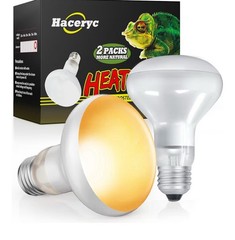 Reptile Heat Lamp, Simulate Natural Sunlight Heat Light Bulbs 2 Pack 100W Amp…