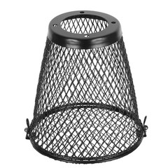Reptile Heat Lamp Guard: Anti Scald Heating Lamp Holder Mesh Cage Reptile