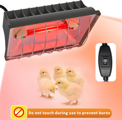 2 Pack 250W Infrared Heat Lamp for Poultry, Chicks & Small Pets
