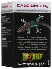 Exo Terra Calcium + D3 Powder: Ultra-fine, 3.2-Ounce, and Vitamin