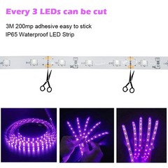 LED UV Black Light Strip Kit, 16.4FT/5M 12V Waterproof – 16.4 ft,