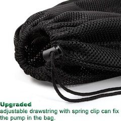 2 Pack 17.7″ x 17.7″ Pump Barrier Bag, Pond Pump Filter Bag, Black Media Bag …