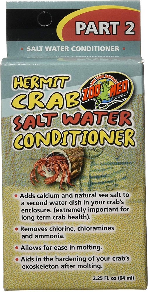 Zoo Med Labs Hermit Crab Salt Water Conditioner with Calcium 3 oz – 3 Pack
