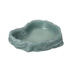 Reptile Food Bowl, Reptile Feeding Dish Corner Bowl Water Resin Rock Worm Fee…