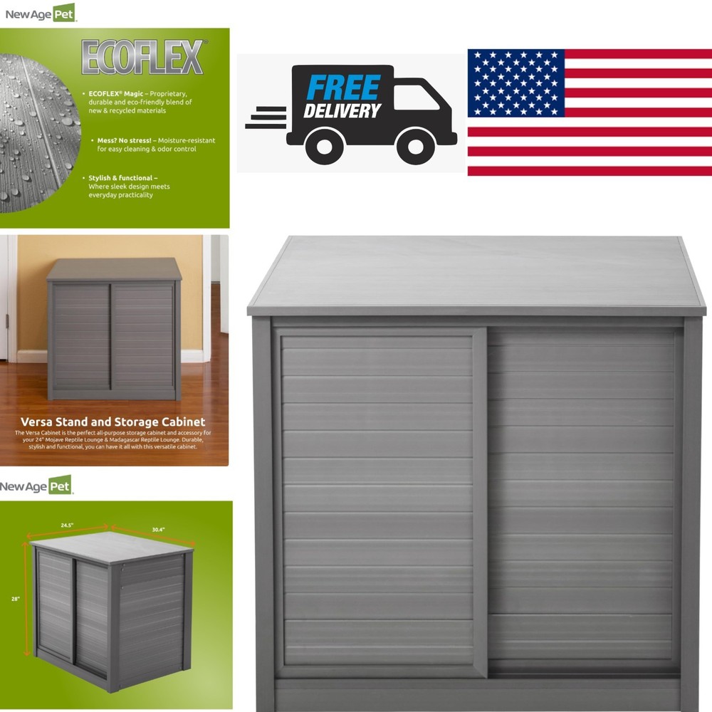 Small Ecoflex Storage Cabinet for Reptile Habitat Grey Moisture Resistant Design