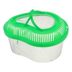 Geckos Box Reptile Terrariums Carrier Cage Turtle Tank with Lid Feeding
