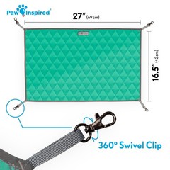 Hanging Fleece Hammock for Small Animals, Gray/Green