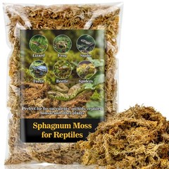 RAINFLOW Sphagnum Moss for Reptiles – 5.6 OZ Reptile Peat Terrarium…