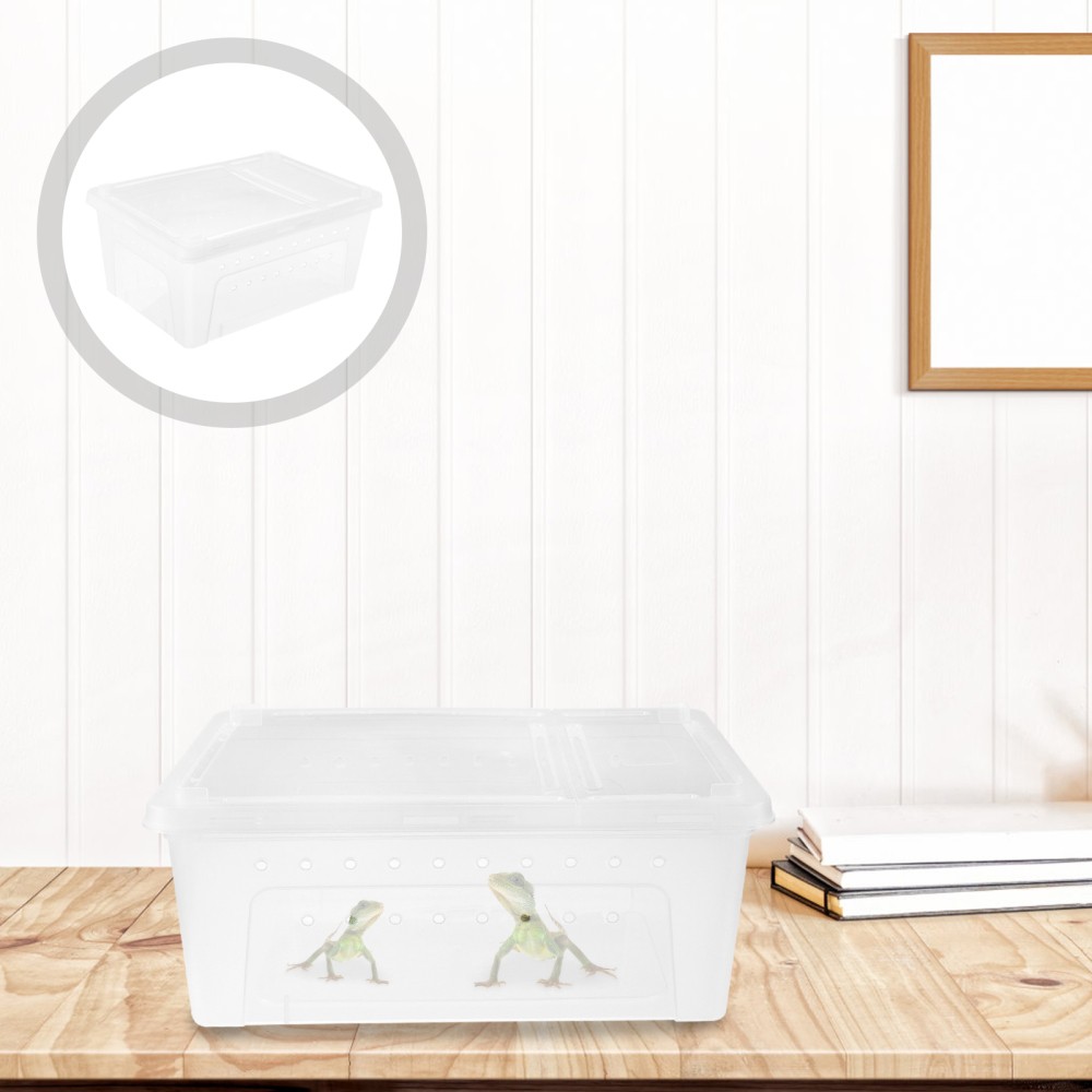 Plastic Reptile Feeding Box with Anti Escape Air Hole for Spider Scorpion Snake