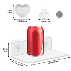 2-in-1 Axolotl Tank Accessories Set, Transparent Acrylic Shelf with Suction C…