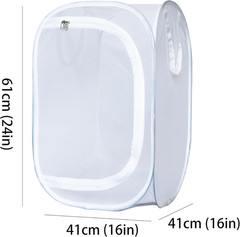 Pop-Up Insect and Butterfly Habitat Cage Terrarium Clear Mesh Enclosure – 16″…