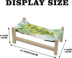 Bearded Dragon Bed, Wooden Reptile Sleeping Hammock, Bearded Dragon Tank Accesso