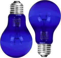 LOT OF 4 – Aiicioo 25W Dimmable Reptile Heat Lamp Daylight E26 Base 2 PACK- Blue