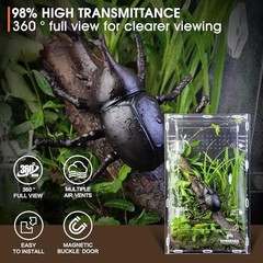 Acrylic Jumping Spider Enclosure – Insect Terrarium for Spiders, Mantises, Taran
