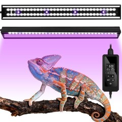 UVB Reptile Light, Dimmable UVA UVB Lamp with Timer & 3 Modes, Adjustable 5.0…