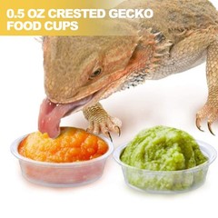 YOJOR 0.5oz Crested Gecko Food and Water Feeding 0.01 Fl Oz (Pack of 100)