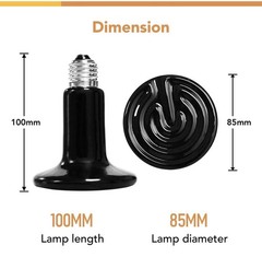 Simple Deluxe 150W Reptile Heat Lamp Bulb Ceramic Heat Emitter No Light 2 Pack