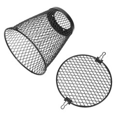 Reptile Heat Lamp Guard: Anti Scald Heating Lamp Holder Mesh Cage Reptile