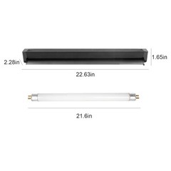 REPTI ZOO T5 HO UVB Lighting Combo Kit, Terrarium Hood 1 Count (Pack of 1)