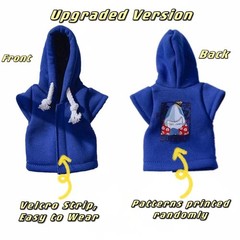 HAICHEN TEC Lizard Clothes Hoodie for Bearded Dragon Reptile Apparel Blue
