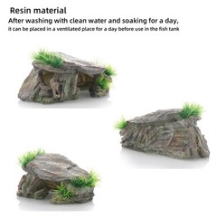 Betta Fish Hideout Cave Aquarium Rock Decor for Small Tank – 5.5 x 2.9 x 2