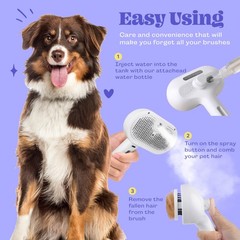Cat Steam Brush, 3 in 1 Pet Hair Removal Tool, Self Cleaning Steamy Cat Brush…