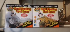 Zoo Med Repti Basking UVA Spot Lamp 2,000-Hour Bulb Life 75-Watts (3 Lights)