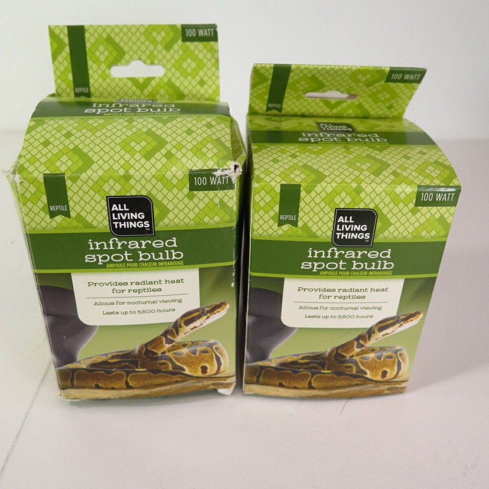 ALL LIVING THINGS 100-Watt Infrared Spot Bulb 2 Pieces (NEW)