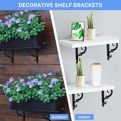 10 Pack Decorative Shelf Brackets,7.4Inch Wall Mounted L Shape Shelf Bracket,…