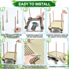 Large Turtle Floating Basking Platform with Feeding Area, Turtle Floating Docks