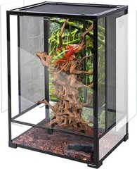 REPTI ZOO 24″ x 18″ x 36″ Reptile Tall Glass Terrarium Rainforest Habitat Double