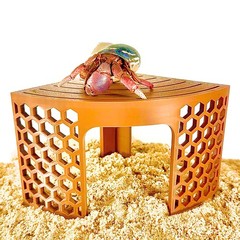 Hermit Crab Climbing Toy Corner Stand Cave Tank Decor Hide Platform Hideout