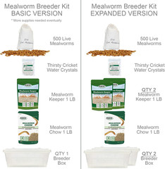 Mealworm Breeder Kit (Expanded) – Breed Live Feeder Worms for Hedgehogs, Sugar G