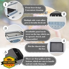 PINVNBY reptile feeding box black