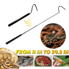 47″ Snake Tongs Stainless Steel Catcher Stick Tool 39″ Grabber Hook Handling Bag