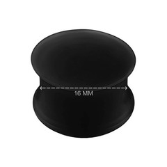2PCS Silicone Black 5/8 inch 16mm Double Flared Saddle Earring Earring Stretc…