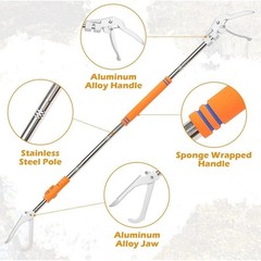 New 69in Snake Tongs Professional Snake Grabber Tool with Long Handle And Gloves