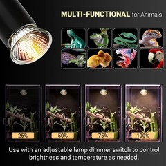 Versatile 4-Pack 25W UVA/UVB Bulbs for Reptile Tanks – Enhances Habitat Comfort