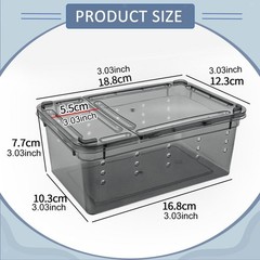 Reptile Feeding Box, Turtle Transport Container, Animal Habitat Cage,