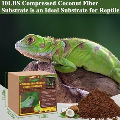 10LB Compressed Coconut Fiber Substrate, 100% Organic Coco Coir Fiber Brick H…
