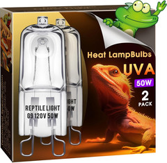 G9 Heat Lamp Bulbs for Reptile, Mini Reptile Light, Dimmable G9 Mini Heat Bulb W