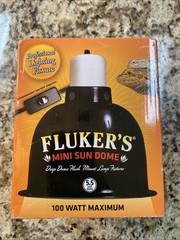 Flukers Mini Sun Dome Deep Flush Mount Lamp 5.5 in 100 Watt Max Turtles Reptiles