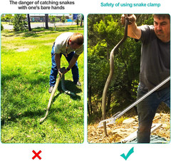 60“ Professional Snake Tongs – Extra Long Heavy Duty Snake Catcher Tongs Grabber