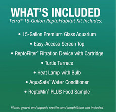 Tetra ReptoHabitat Kit for Aquatic Reptiles and Amphibians, 15 Gallons, Create a