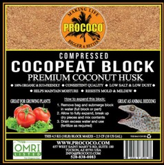 Prococo COCO PEAT – 4 PACK Coco Husk | Organic Coir – Reptile Plants soil