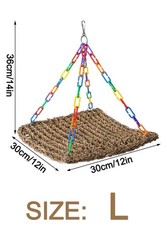 Reptile Mesh Hammock Bearded Dragon Lizard Parrot Bird Hanging Bed 2 Sizes M/L