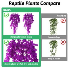 Fake Reptile Plants 2 Pack Hanging Fake Plants Plants for Reptiles